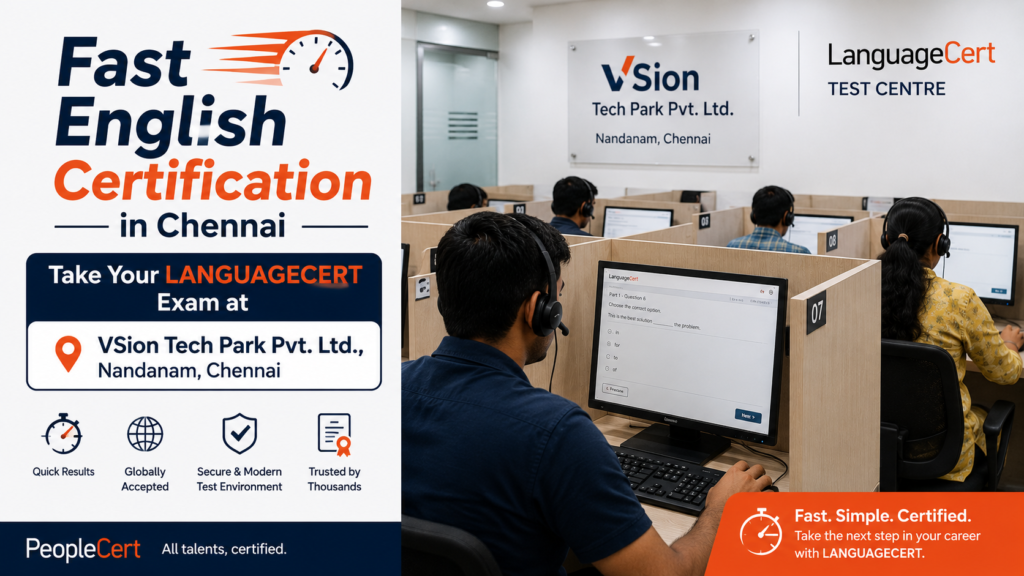 Fast English Certification in Chennai