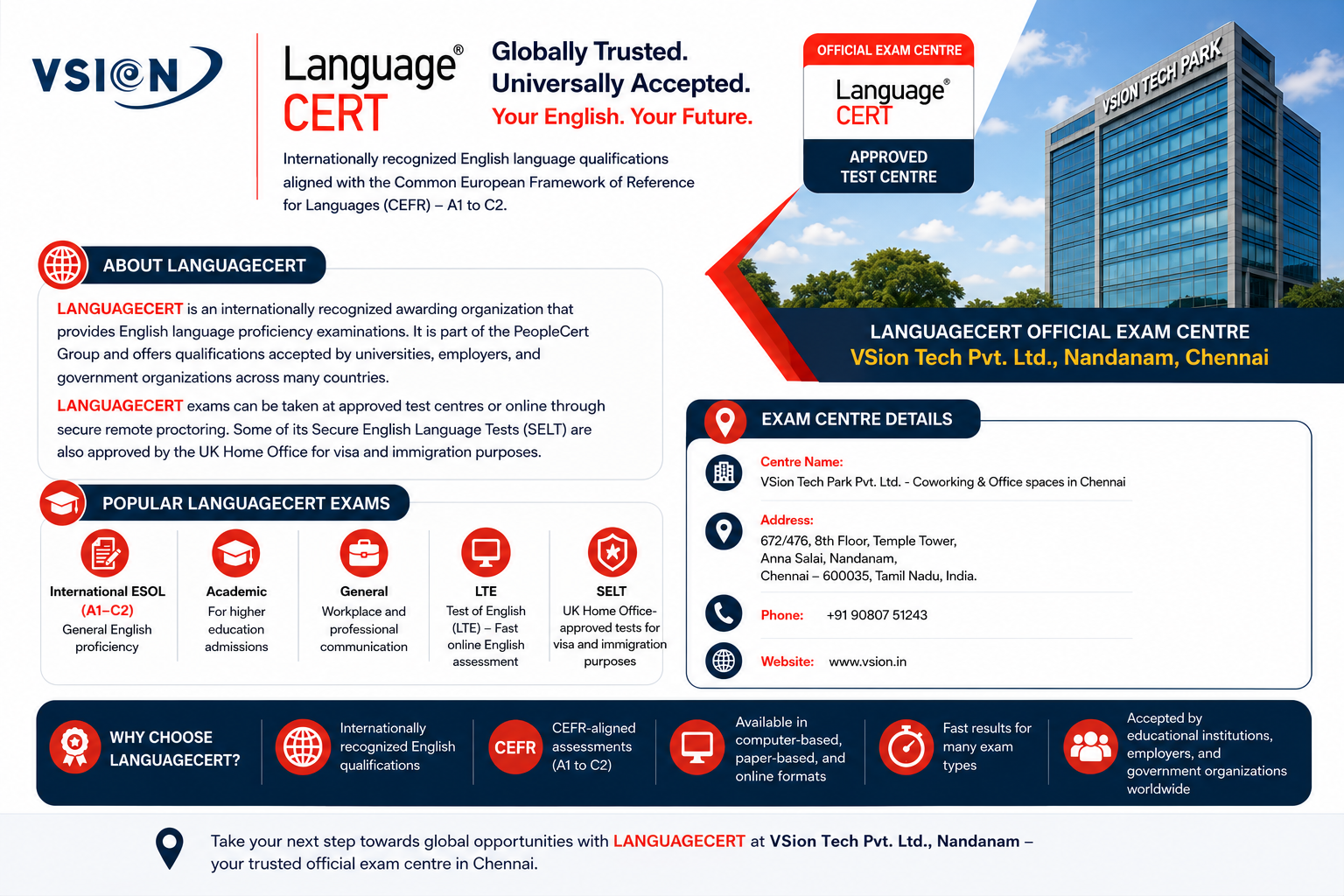 LanguageCERT Official Exam Centre Chennai
